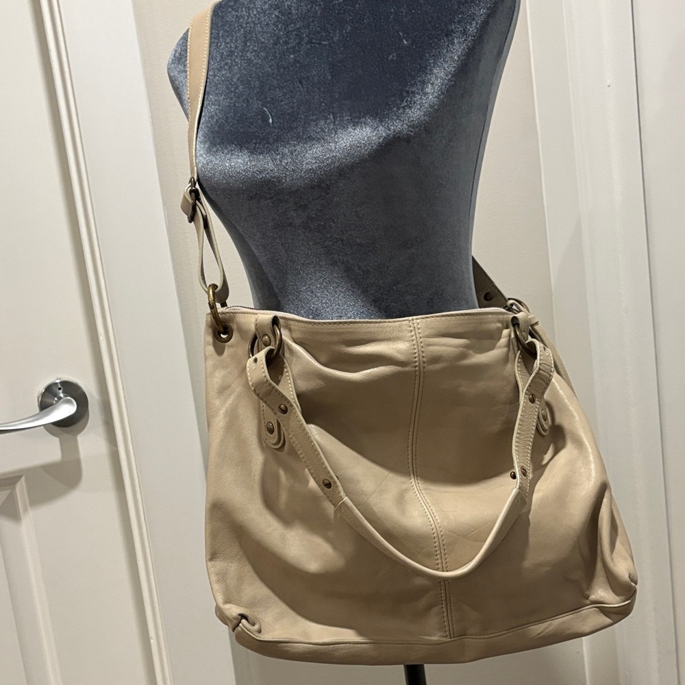 Maurizio Taiuti Beige Leather Tote